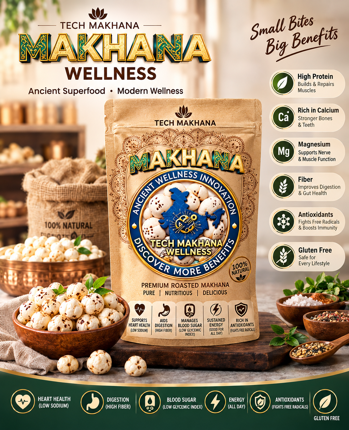 500 gram Makhana – Balanced & Wholesome Super Snack - Image 1