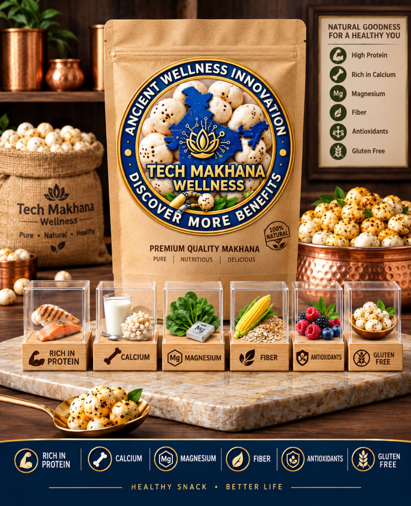1Kg Pack Makhana–Nutritious Superfood | E-Health Food