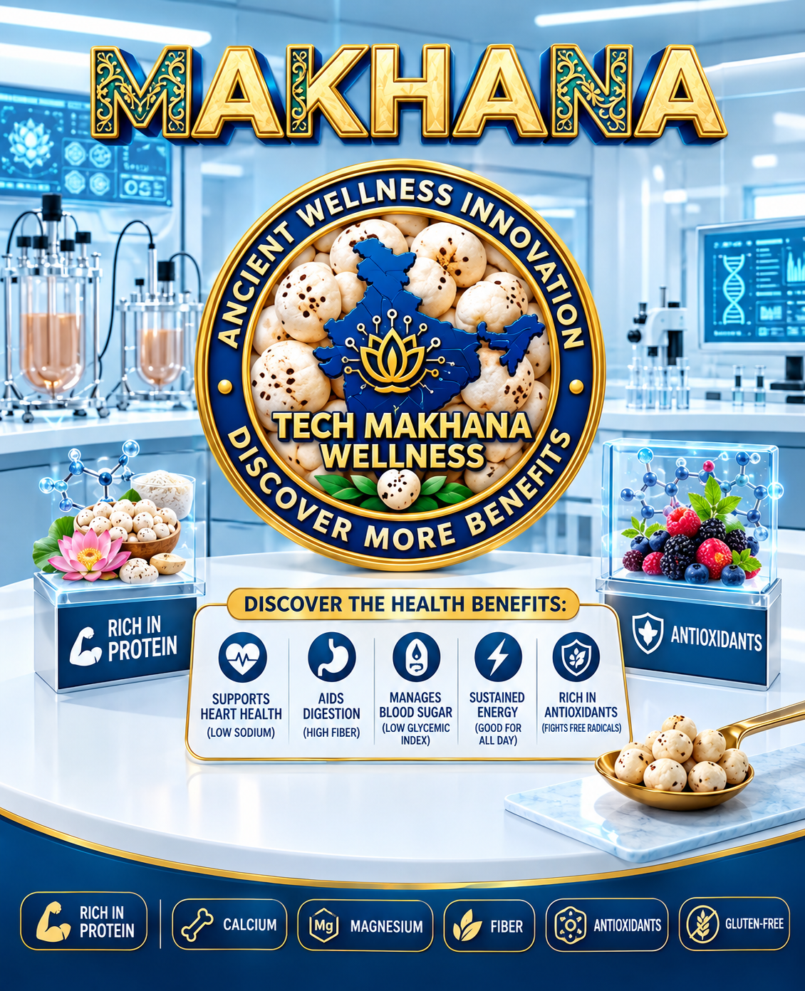 2Kg Pack Makhana Bulky Packaging| E-Health Food